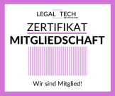 Legal Tech Verband – Zertifikat Mitgliedschaft